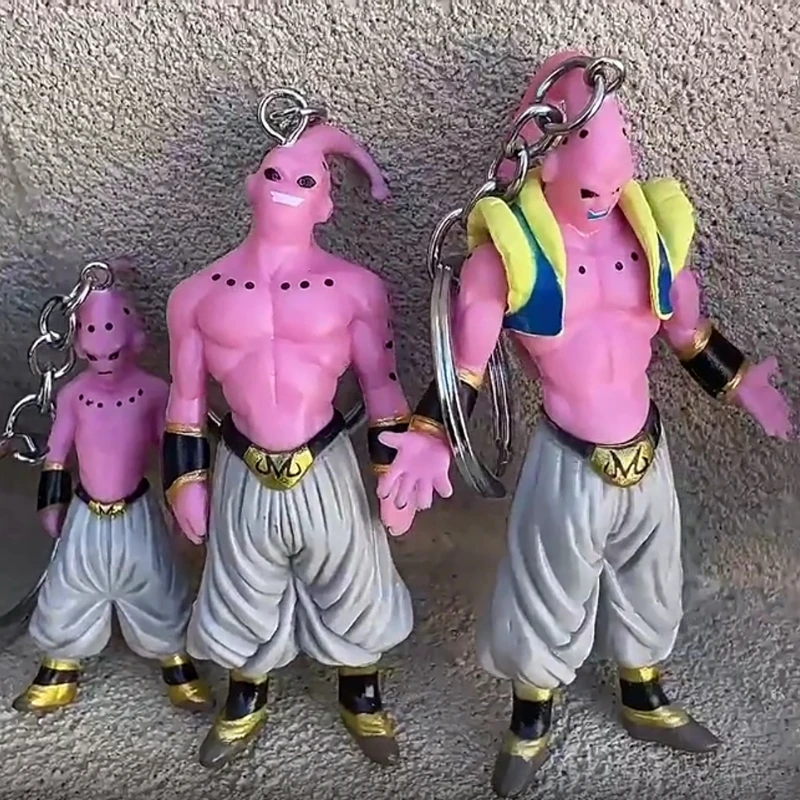 Dragon Ball Z Figure Keychain Anime Majin Buu Resin Collection