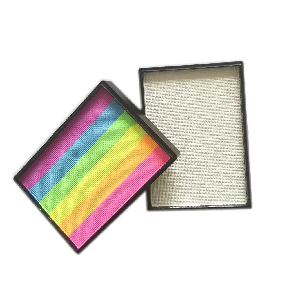 

55-60g Body Art Painting Rainbow Split Cake UV Pastel Face Body Paint Water Activated face painting