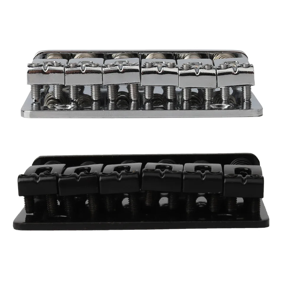 Guitar Bridge 6 Saddle Electric Guitar Top Load Bridge Hardtail Fixed Bridge 78mm Chrome Guitar Parts