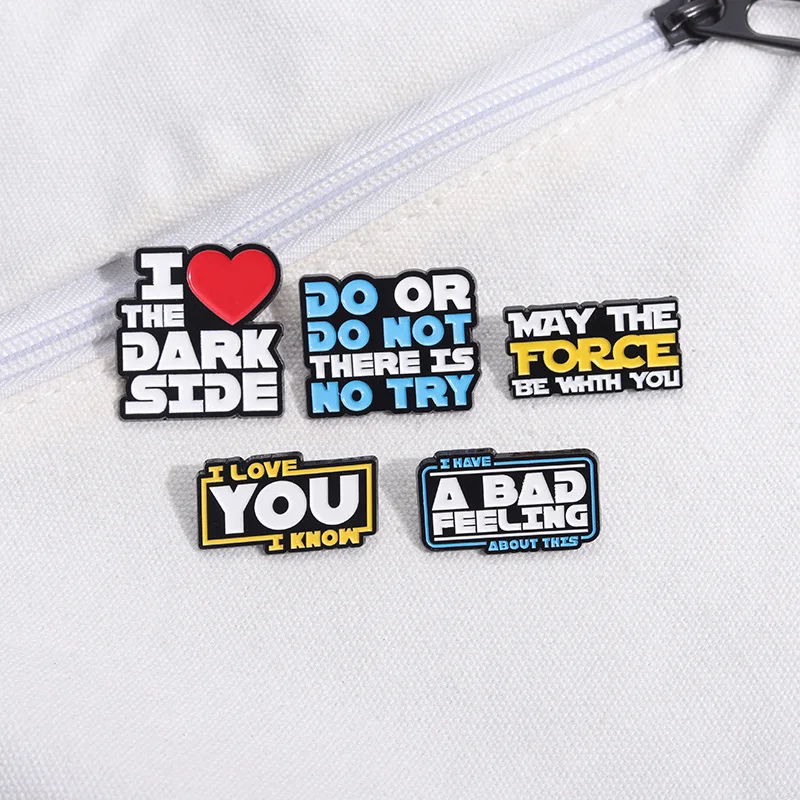 Sci-Fi Enamel Pin Set - May The Force Be With You Brooches for Backpacks and Lapels | Unique Metal Badges Jewelry & Decoration Gift