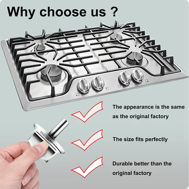 Gáztartomány Gombok -Vezérlőgomb Cserélje Ki A Gombokat 5304525746 Frigidaire Számára - Image 3