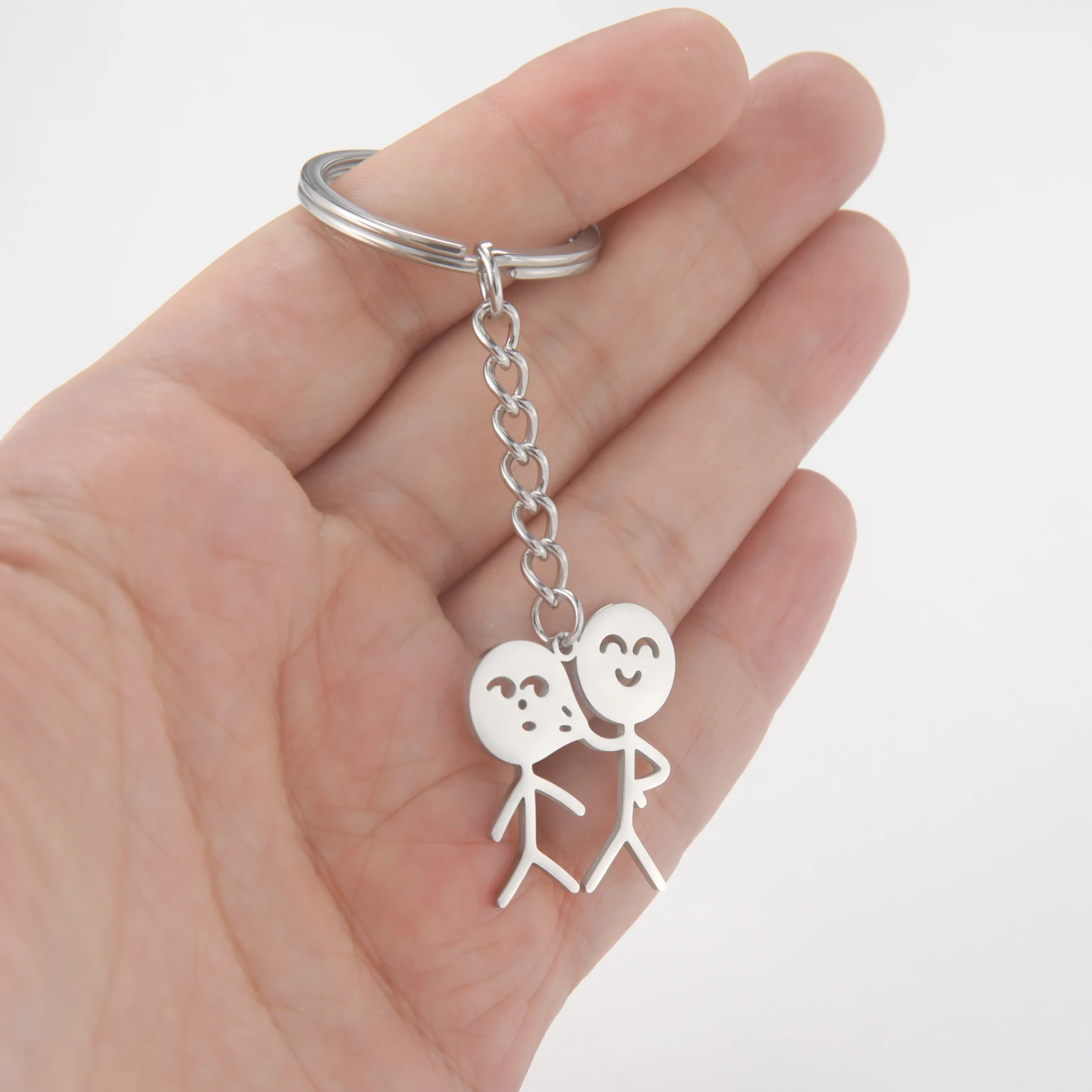 Kkjoy Edelstahl Goldfarben Kreuz-Taillen-Form-Anhänger Schlüsselanhänger Schmuck Taschenaccessoires Geschenke für Freunde – Detail 9