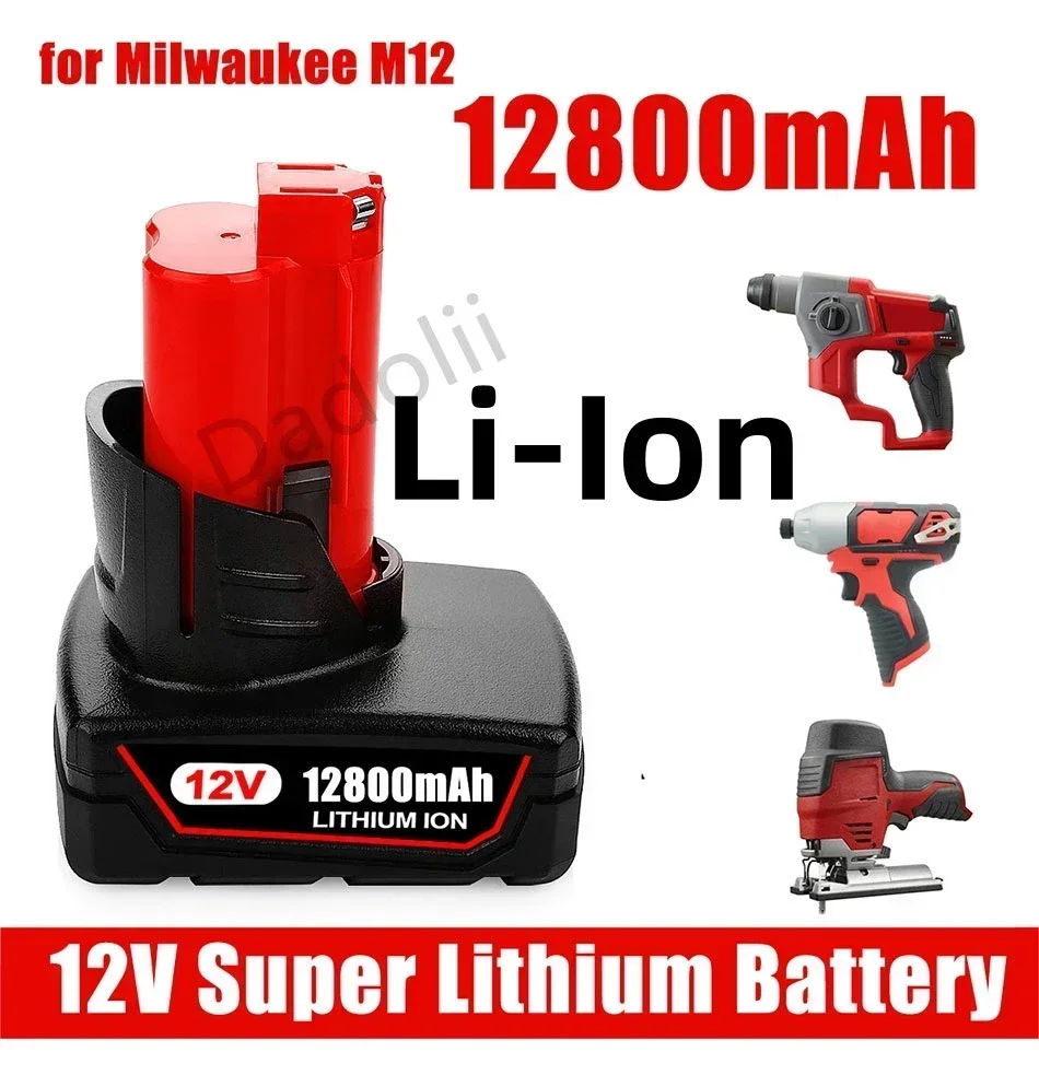 Per Milwaukee Tool Batteria Agli Ioni Di Litio 12V Per Milwaukee M12 C12 Xc 48-11-2440 48-11-2402 48-11-2411 Batteria Di Ricambio 48-11-2401