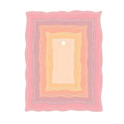 장난기 넘치는 스티치 패널 마우스 금속 커팅 다이 스텐실 핫 포일 DIY 카드..