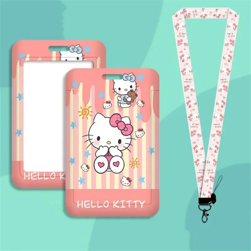 ハローキティ ストラップカードホルダー ストラップ付きハローキティカードホルダー、カワイイ、耐久性のある