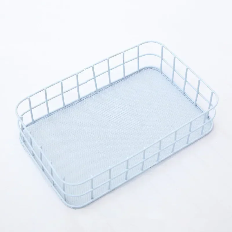 Nordic Iron Design Metal Storage Basket for Home and Office Organization