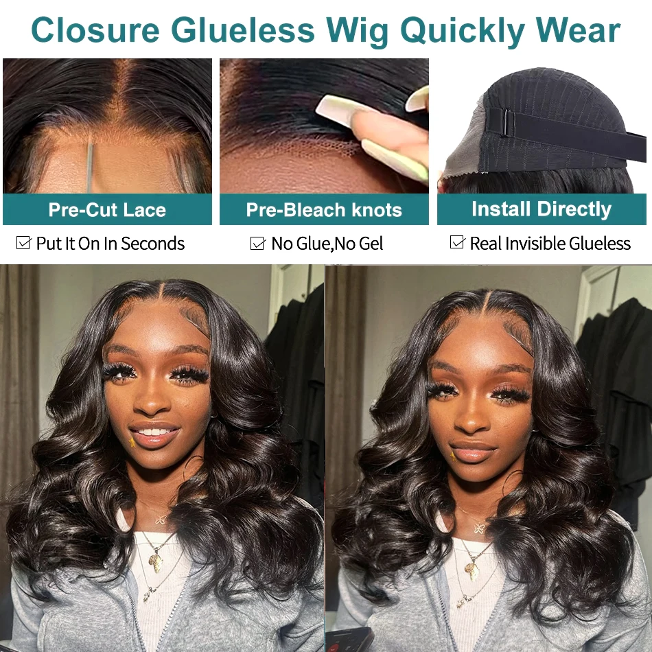 Lace Front Wigs Short Bob Body Wave 13x4 13x6 5x5 Closure Brazilian Remy Human Hair