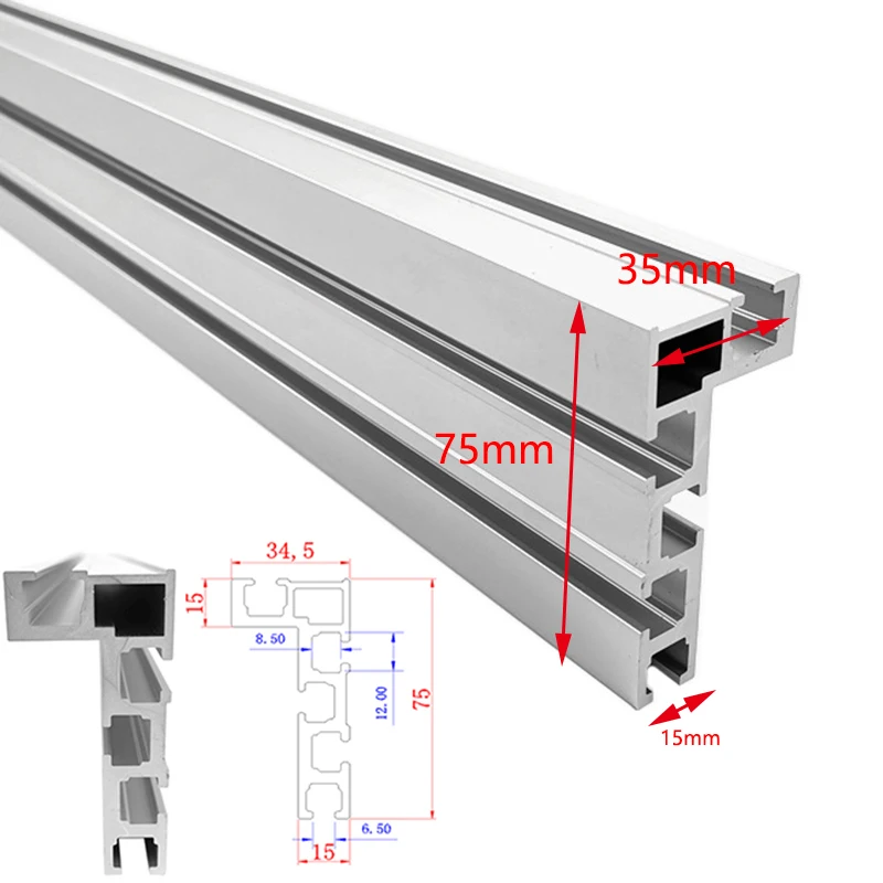 Router Table Fence Aluminum Multi T-Track Table Saw Profile Fence  Woodworking T-Slot Miter Track Connector and Fence Stoppe - AliExpress