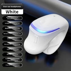 Wireless Bluetooth Air Conduction Sport Earphones - Waterproof, Noise - Canceling, with Built - In Microphone (White)