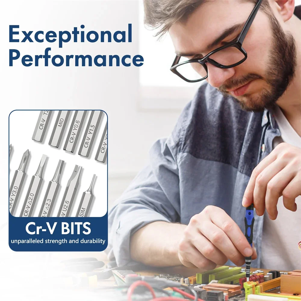 62 in 1 Precision Screwdriver Set Magnetic Driver Kit with Flexible Shaft Torx Phillips Screw Driver Bits for iPhone Xiaomi PS4 image 5