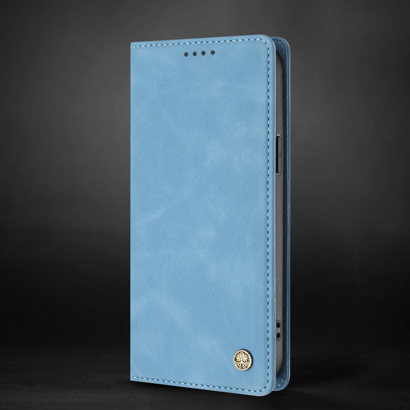 Luxury RFID Blocking Leather Wallet Phone Case with Card Holder and Protective Cover