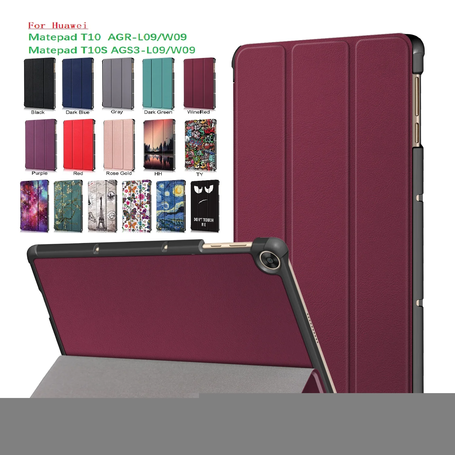 

For Huawei Matepad T10 Case AGS3-L09 / AGS3-W09 Matepad T10S 10.1'' Tablet Magnetic Cover for Funda Huawei Matepad T10 T10s
