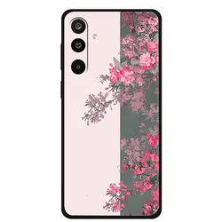 Floral Printed Silicone Phone Case - Black TPU Cover for Galaxy A26 5G (R20.CH.644)