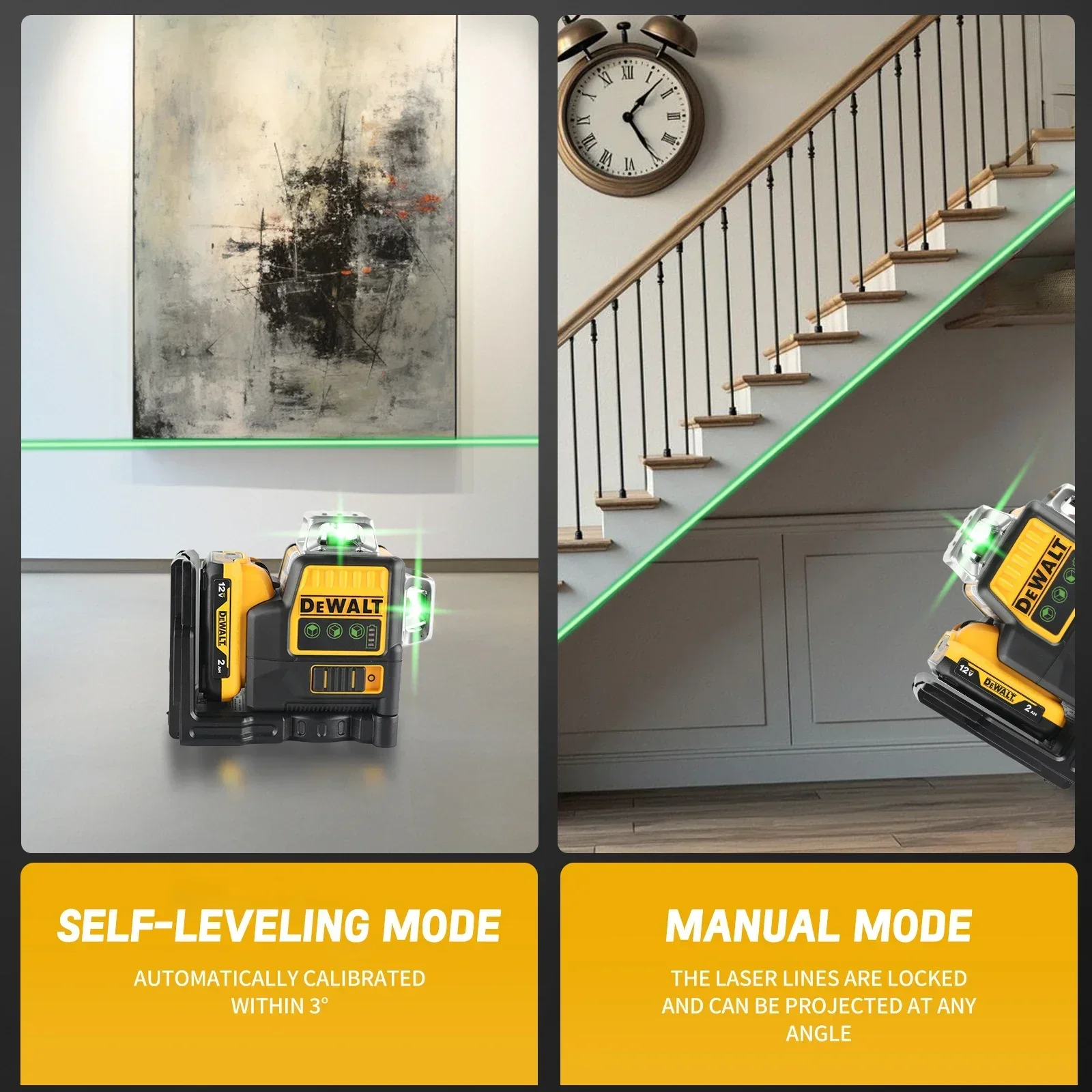 Laser profesional DEWALT pentru șantiere