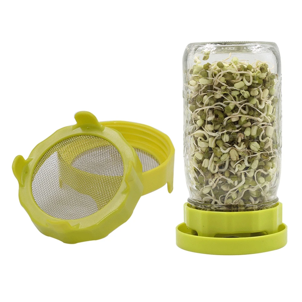 Mesh Planters Nursery Sprouts Tools Sprouter Sprouting Lid Seed Germination Filter Garden Supplies For Wide Mouth Jar