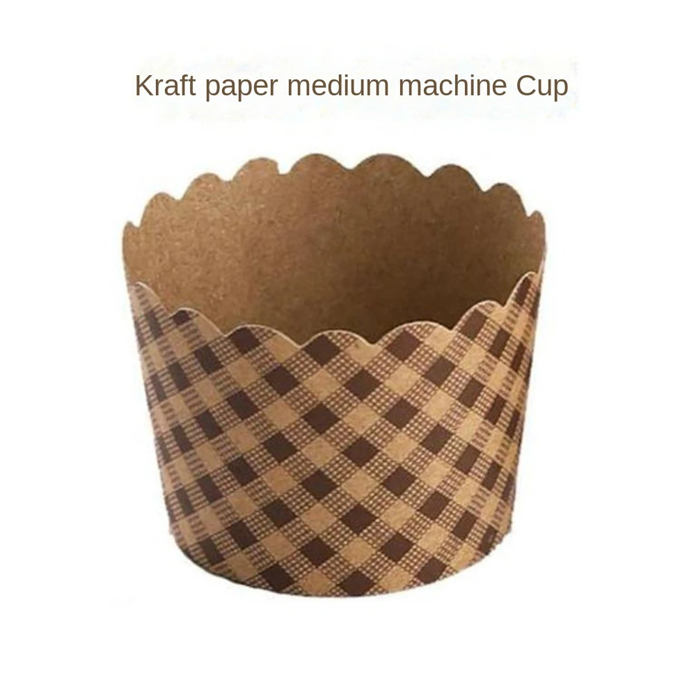 Medium Muffin Cups Cake Liner Paper Cups Kraft Paper Packing Box Wedding Party Decoration Cake Mold Baking