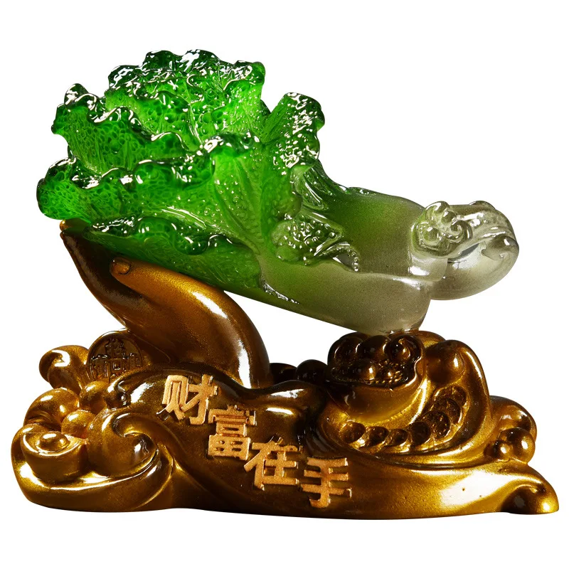 Creative color changing tea pet ornaments, exquisite items that can nourish and attract wealth, cabbage, gourd, decorations