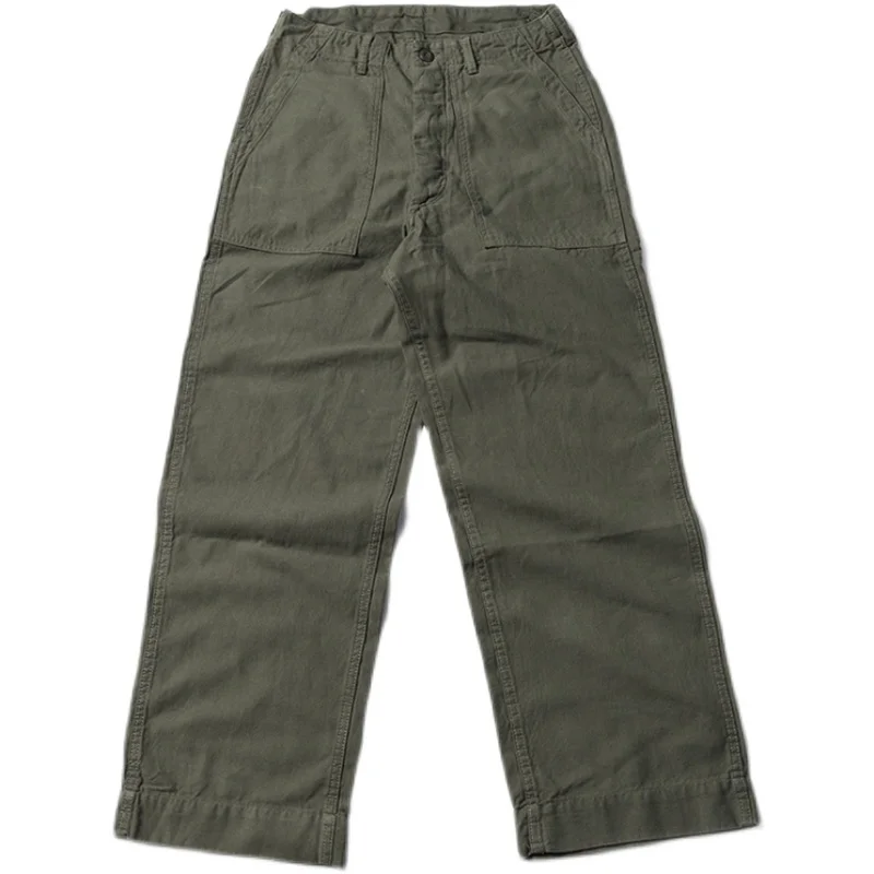 Non Sto Men's Casual Loose Work Pants High Waist Straight Leg Long Trousers Vintage Sle Cotton Youthful Energy een