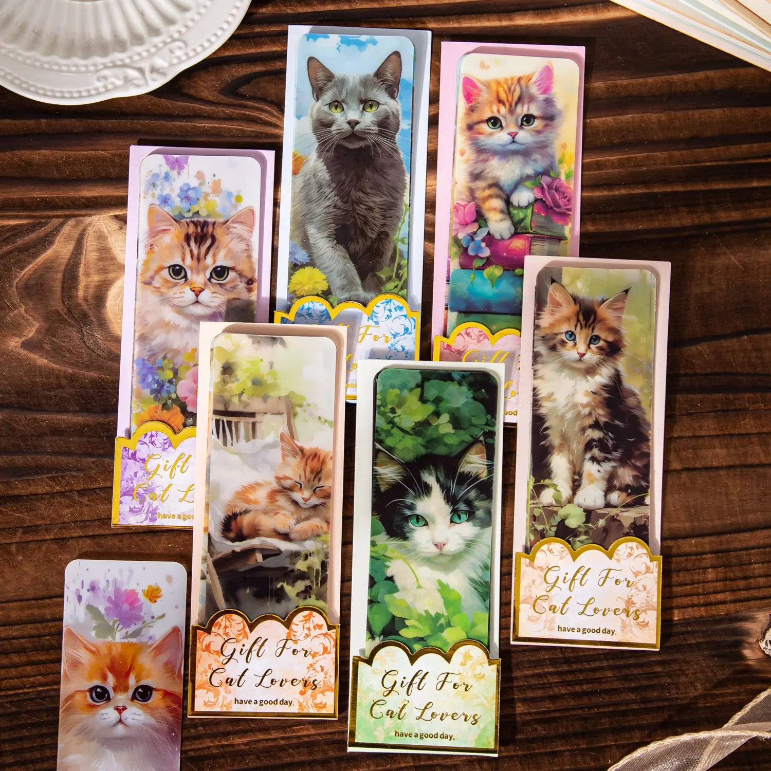 Cats Bookmarks Cute Cats Page Markers Page Clips Bookmark for Students Teachers School Home Office Reading Stationery 5 Pcs/pack