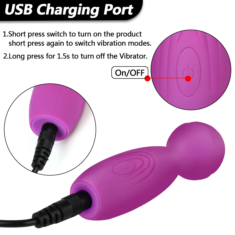 Short Magic 11cm Wand Vibrators For Women Nipple Clitoris Stimulator Anal Plug Dildos Female Masturbator S_voghion.com