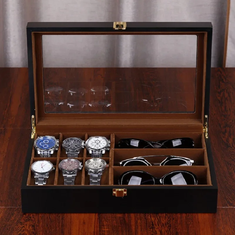 Watch Storage Box Watch Storage Bag Watch Storage Pouch Leather Storage Box KSGM PU Leather Multi-Functional Daily Storage Box Watch Box Case Ring Jewelry Storage With Lock