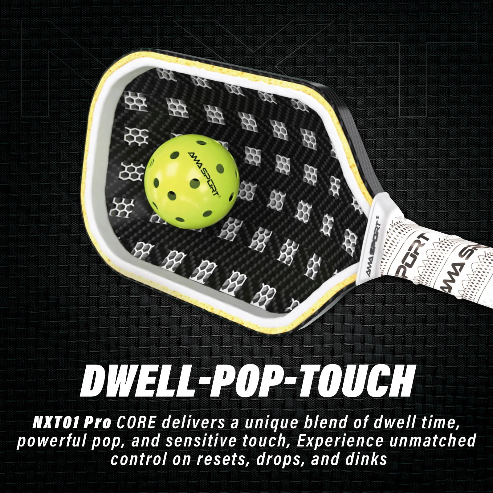 AMASPORT NXT 01 Pro ピックルボールラケット NXTPro-PA015-Ama Sport AMASPORT NXT 01 Pro ピックルボールラケット NXTPro-PA015-Ama Sport