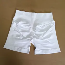 Women's Scrunch Gym Shorts - High-Performance Fitness & Yoga Bottoms - M (White)