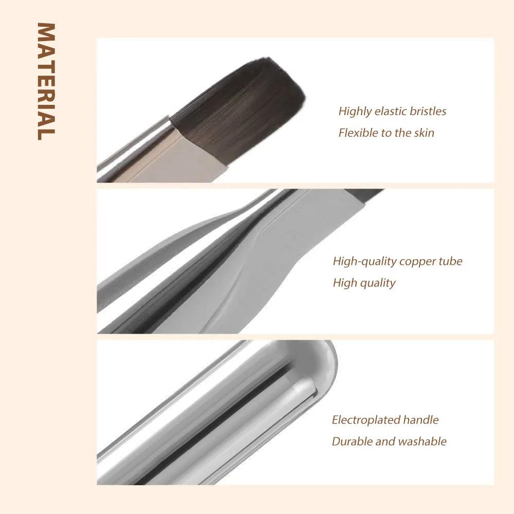 Makeup Brush Set Makeup Brush Foundation Brush Ultra Thin Short Flat Makeup Brushes Tool Lightweight Soft Face Contour Brush Blending Foundation Cream