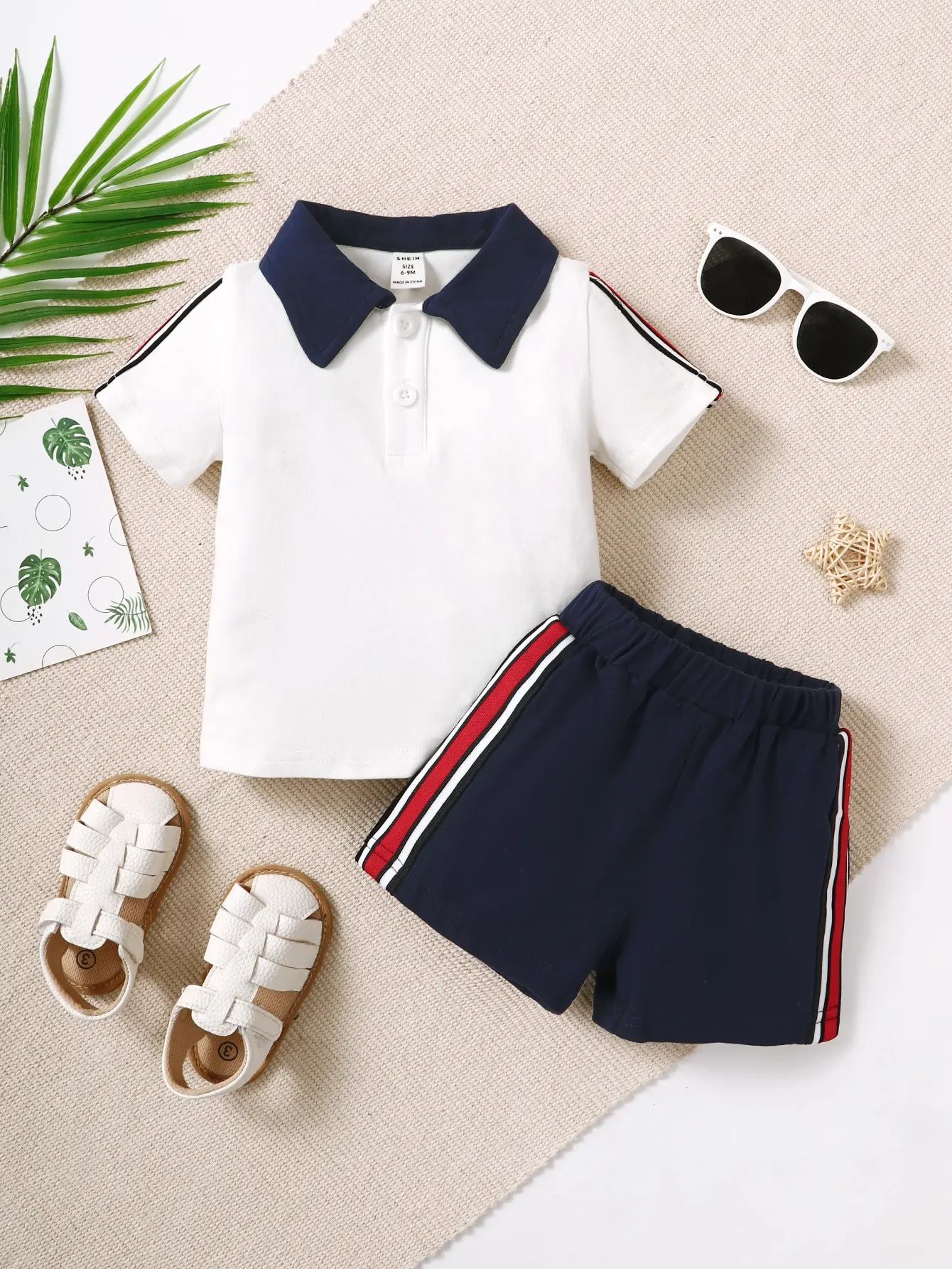 Completo Con T-shirt Con Stampa E Pantaloncino Con Logo Ricamato - Foto 3