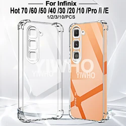Transparent Shockproof TPU Phone Case - Clear Protective Back Cover, Available in Multiple Quantities for Infinix  Hot 60 5G (Clear)