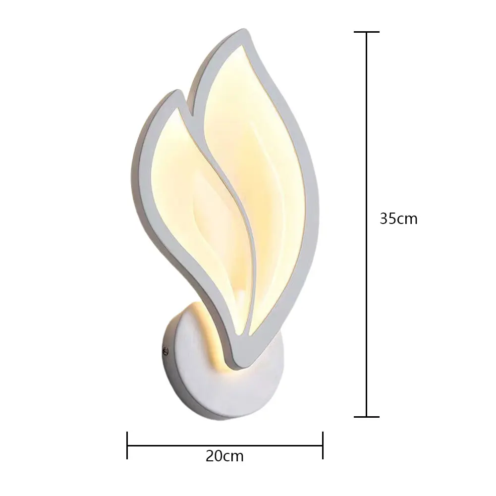 고정장치 아크릴 LED 꽃잎 벽 조명, 베란다 조명, 현대 벽 팩 조명, 침실 거실