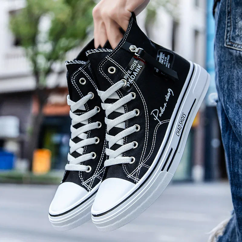 Men Sneakers Men Shoes Vulcanize Canvas Shoes High Top Sport Shoes Casual Breathable Platform Shoes Man Trainers Tenis Masculino - 6