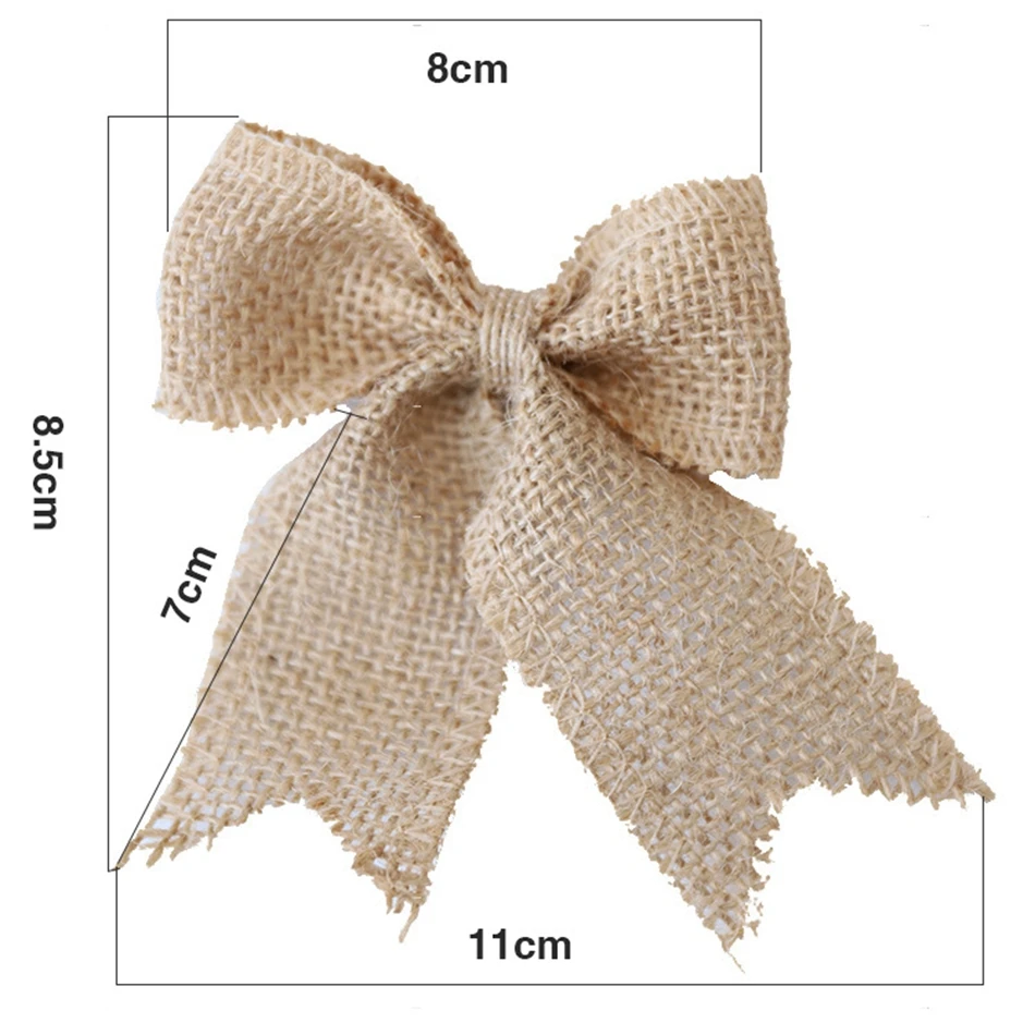 2M/Roll Natural Vintage Jute Burlap Lace Ribbon Crafts DIY Sewing Jute Fabric Gift Wrap Wedding Party Christmas Home Decoration