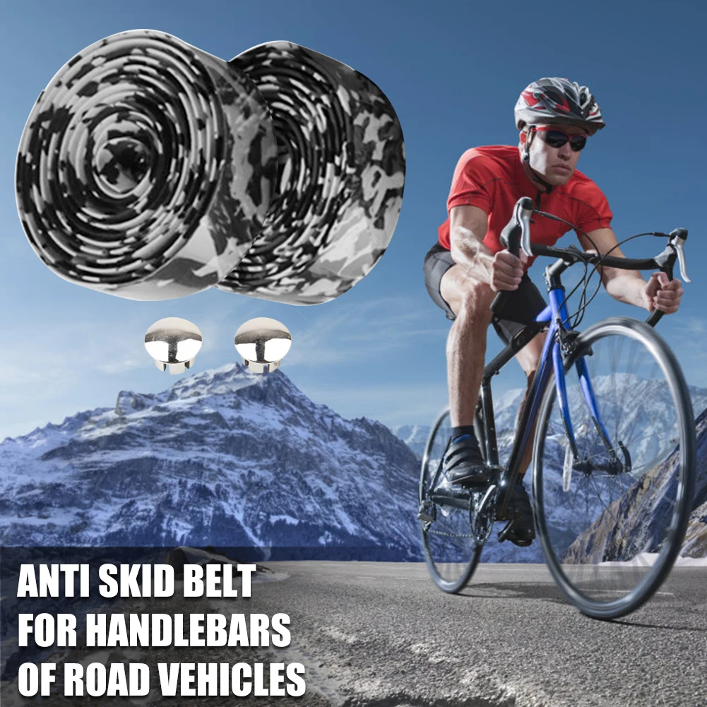2pcs Bicycle Handlebar Tape Cycling MTB Road Bike Handle Non Slip Belt Coves