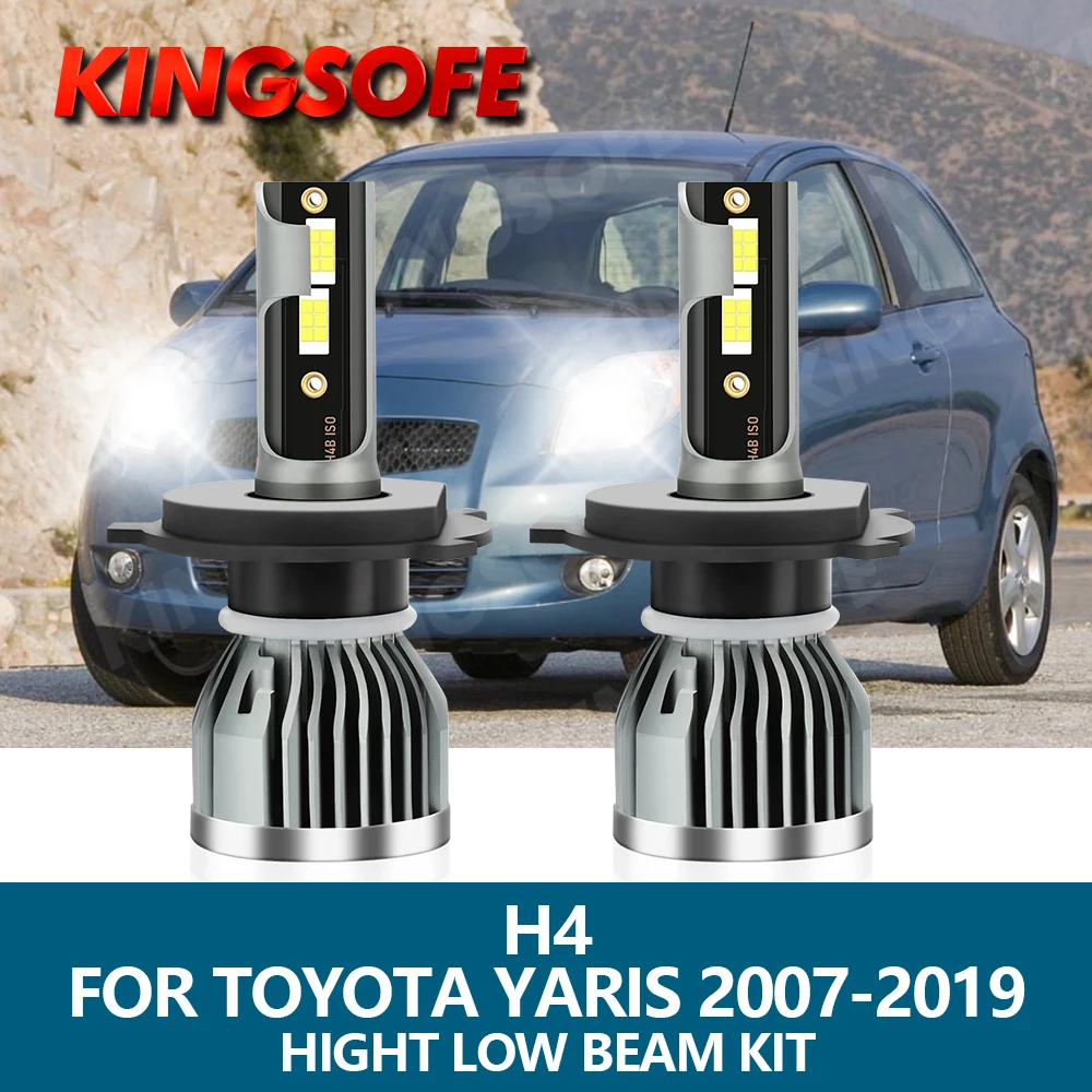 

2Pcs LED Headlight H4 Car Light 26000Lm 110W 6000K 3570CSP Chip White Hight Low Beam Bulbs Kit For Toyota Yaris 2007-2019
