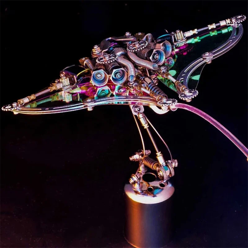 大人と子供のための3Dメカニカルマンタrayパズル,悪魔の魚,金属モデル