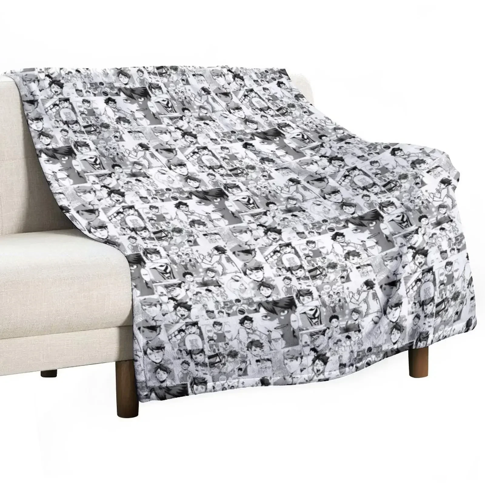 Oikawa manga collage Throw Blanket Weighted warm for winter Soft Blankets For Baby Blankets