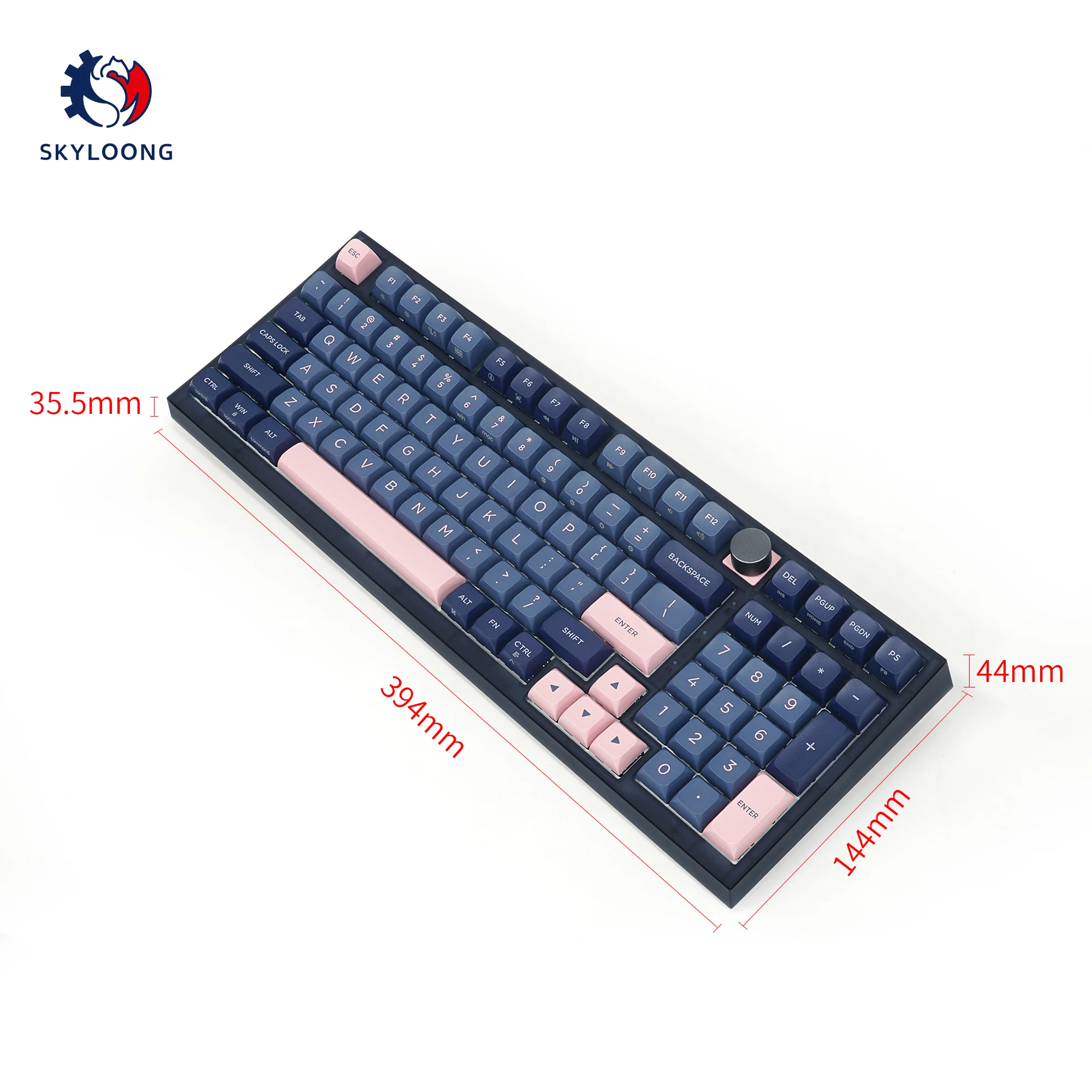 플라스틱 GK980 트리플 모드 4 노브 가스켓, RGB 핫 스왑 가능 매크로 프로그래밍 가능, 블루투스 유선 2.4G 기계식 키보드 베어본