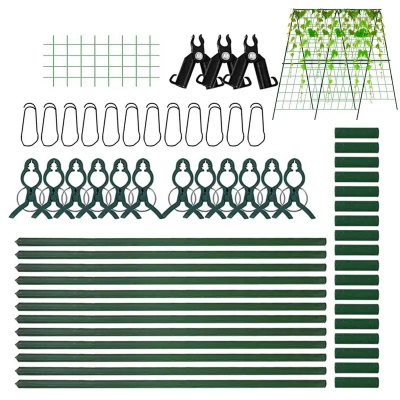 

Garden Cucumber Trellis 48 X 48 Inch A-Frame Garden Trellis Foldable Garden Climbing Trellis Plant Support Trellis For Outdoor