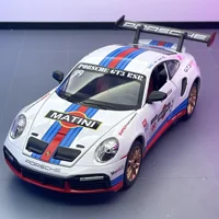 1:24 Porsche 911 GT3 RSR Sports Car Alloy Pull Back Model Car Simulation Children's Diecast Toy Car Boy Toys A416 1