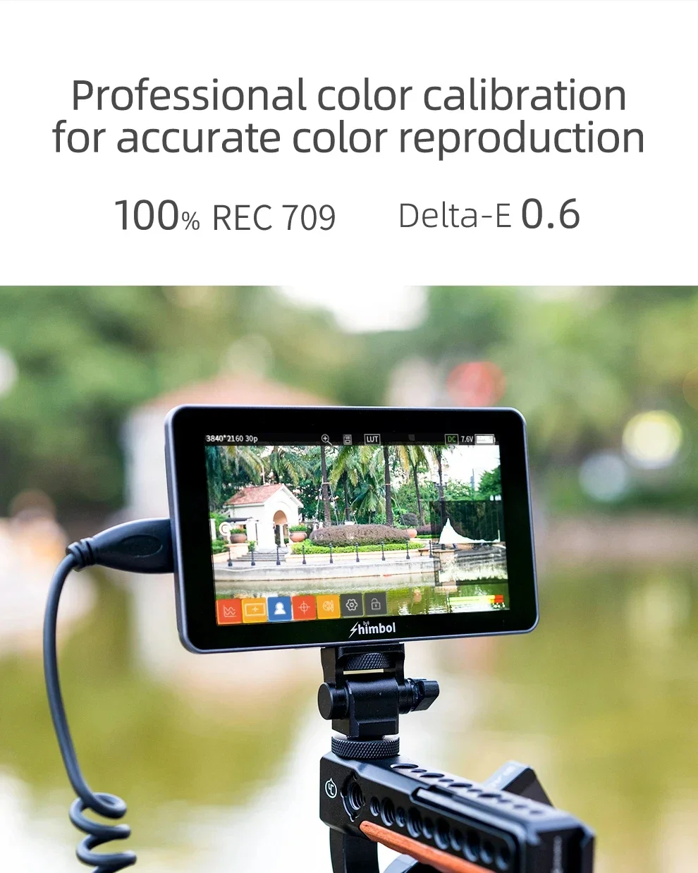 SHIMBOL M5 5.5" 1200nite 3D LUT 4K HDMI- HDR Touchscreen on Camera Monitor HD Re