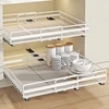 Pull-Out under the Cabinet Storage Straw Kitchen Organizer Rack for Utensils Cutlery Maximizing Space,Width Extendable 4