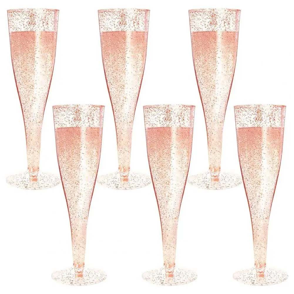 

Wedding wine champagne disposable glasses 10 pcs stemware flute 4.5oz/135ml cocktail party wine glass cocktail glass