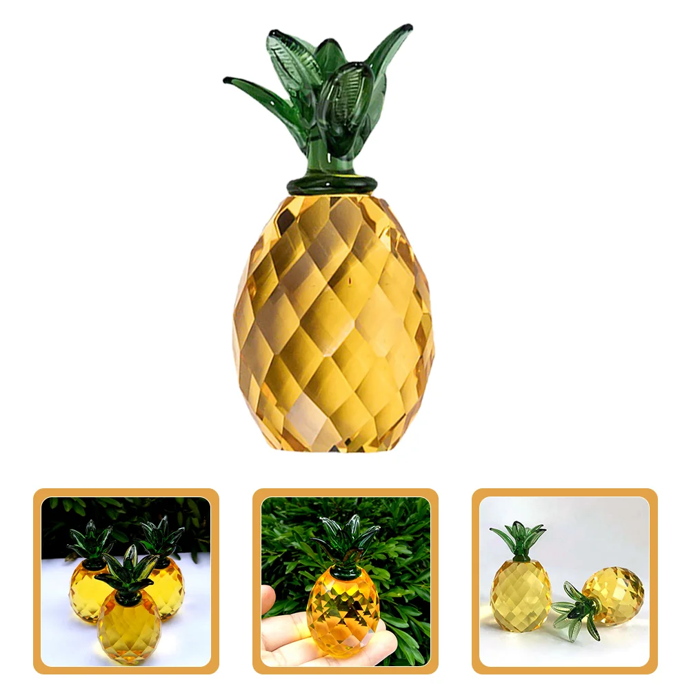 

Crystal Pineapple Ornament Decorative Adornment Home Decoration Artificial Figurine Tabletop Centerpiece Fruit Sculpture