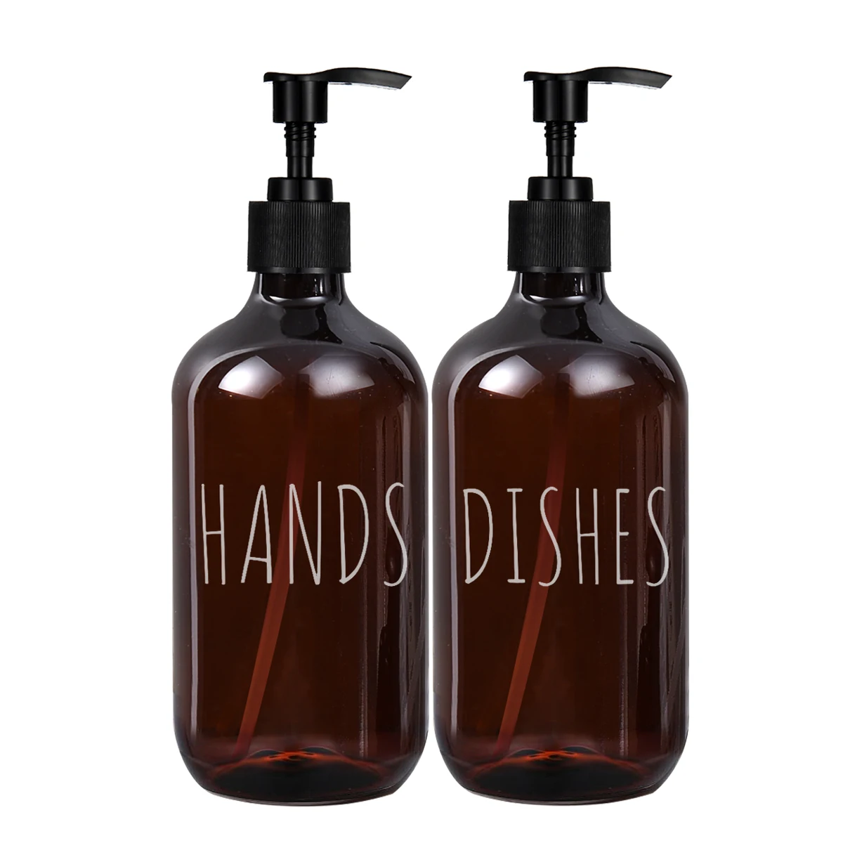 מפיץ סבון ידני וצנצנת, 2 חבילות נפח גדול, מושלם לחדר האמבטיה והמטבח, בקבוקי נוזל לשטיפת צנצנות במטבח