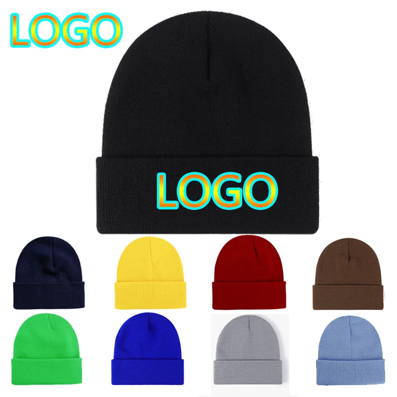 Knitted Hat Skullies Beanie Cap For Women Men Winter