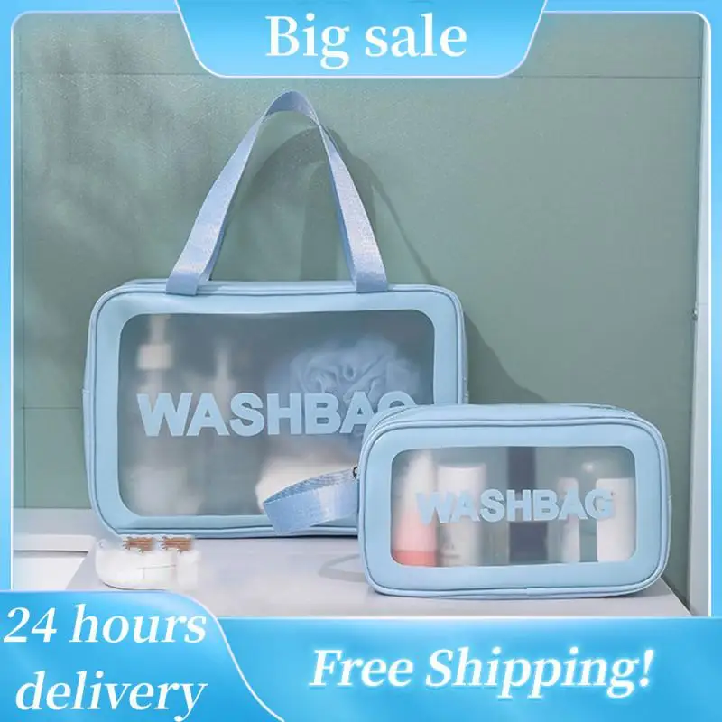 

Double Layer & Wet Separation PU Women Travel Storage Bag Makeup Bag Organizer Bags Waterproof Washbag Cosmetic Cases