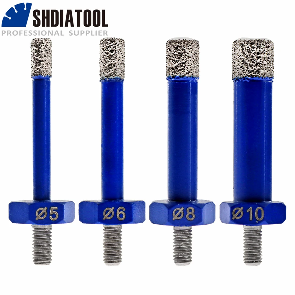 

SHDIATOOL 1pc Diamond Vacuum Brazed M5 Thread Dry Crowns Drill Bits Hole Saw Cutter Cup Marble Tile Stoneware Porcelain Granite