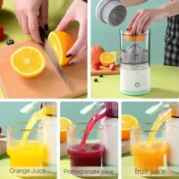 1PC electric juicer orange juice juicer USB rechargeable citrus lemon juicer wireless fruit blender automatic fresh juicer 5