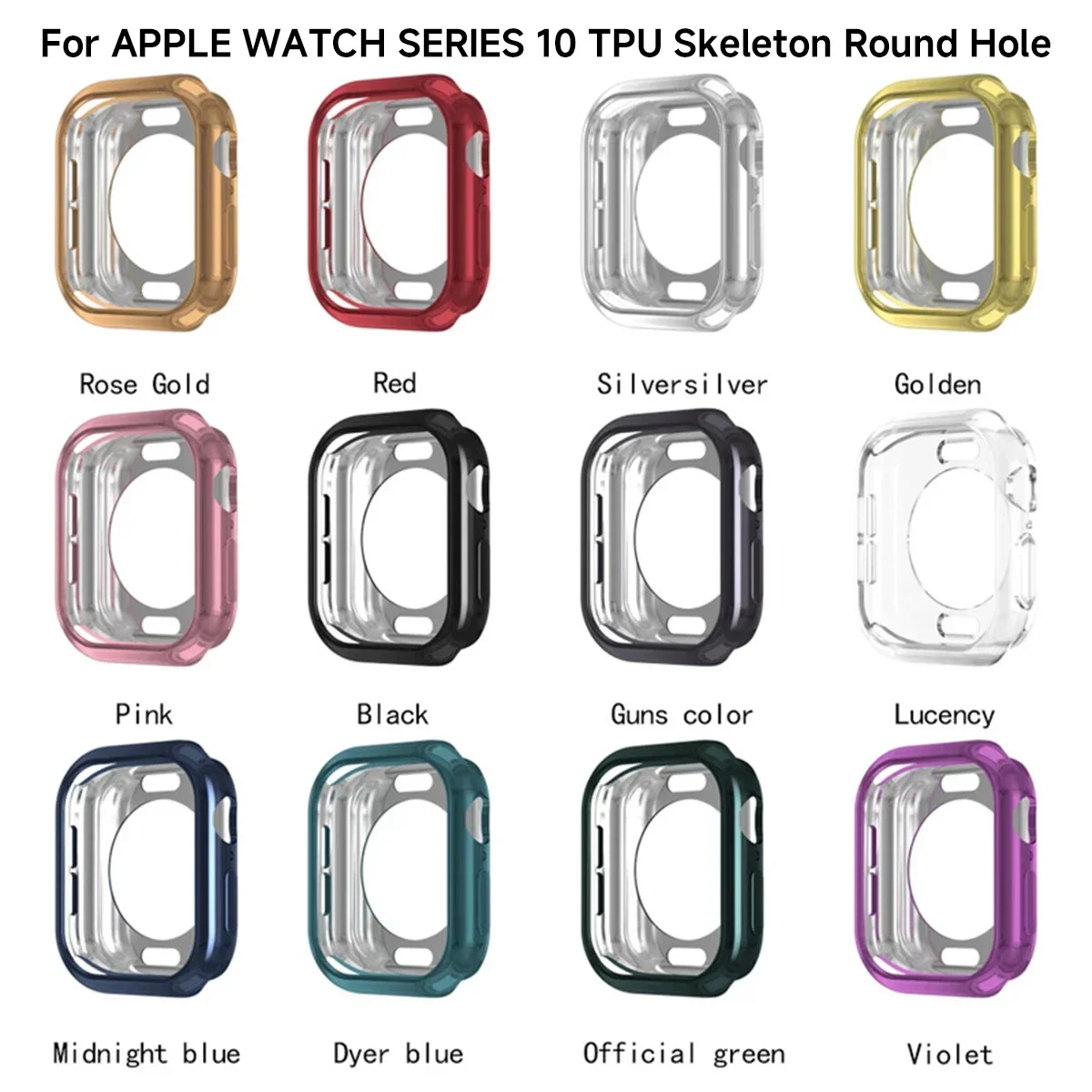 TPU Hollow Soft Bumper Shell for Apple Watch - Protective Case Cover